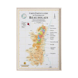 Carte des vins à gratter Rhône -  France